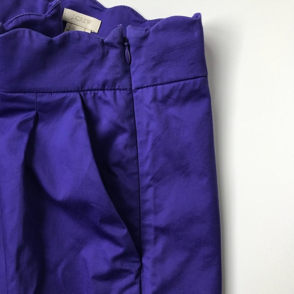 Purple J. Crew Cotton Skirt with Scalloped Waist - Picture 2 of 5